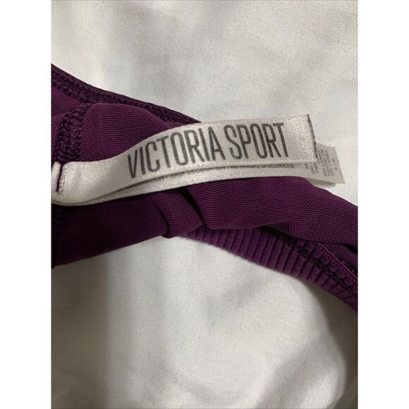 victoria secret Sport Purple Black V Neck Sports Bra Small - Picture 3 of 6